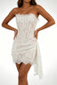 White Lace Corset Mini Dress