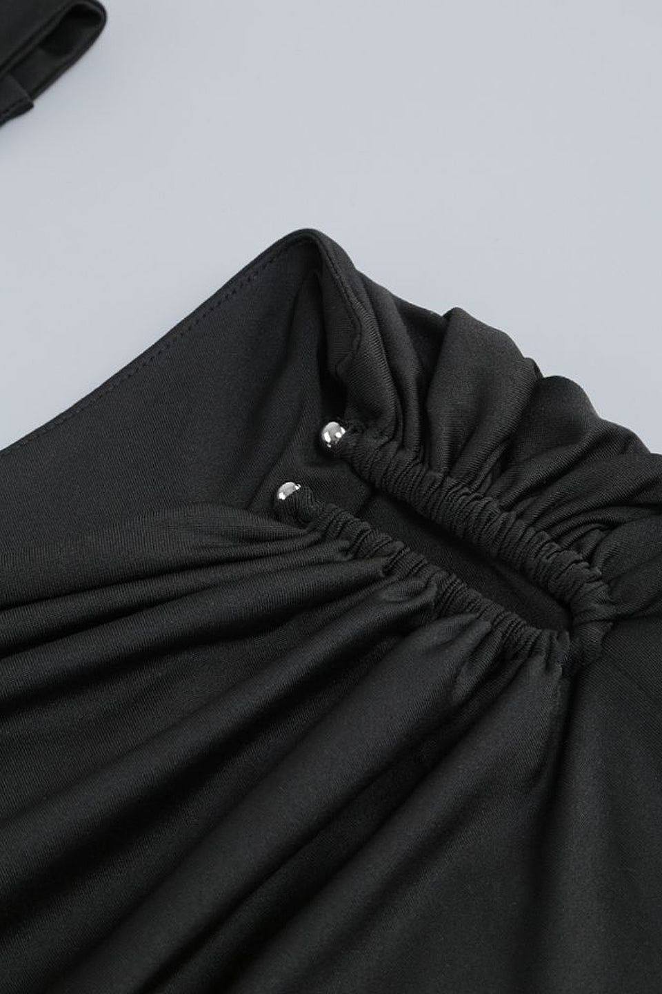 Black One Shoulder Midi Dress