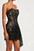 Noir Lace Corset Mini Dress