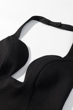 Black Halter Corset Top