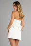 White Bow Back Mini Dress