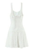 White Lace Bustier Mini Dress