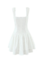 White Ruffle Corset Mini Dress