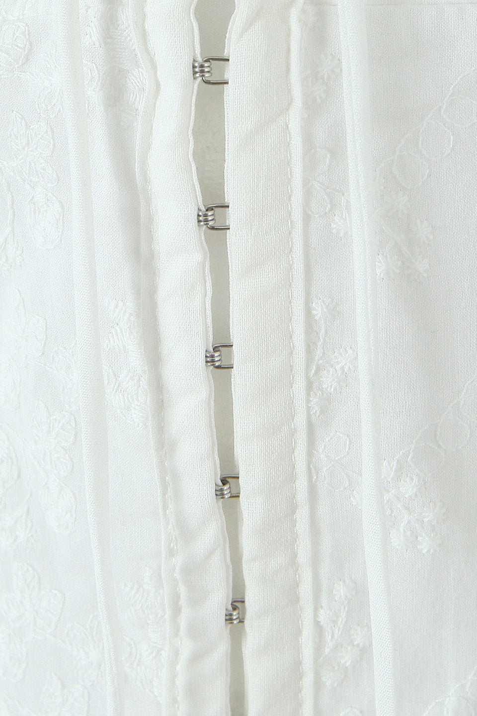 White Ruffle Corset Mini Dress
