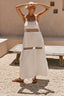 White Floral Mesh Maxi Dress