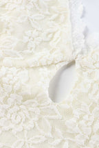 Cream Lace Halter Maxi Dress