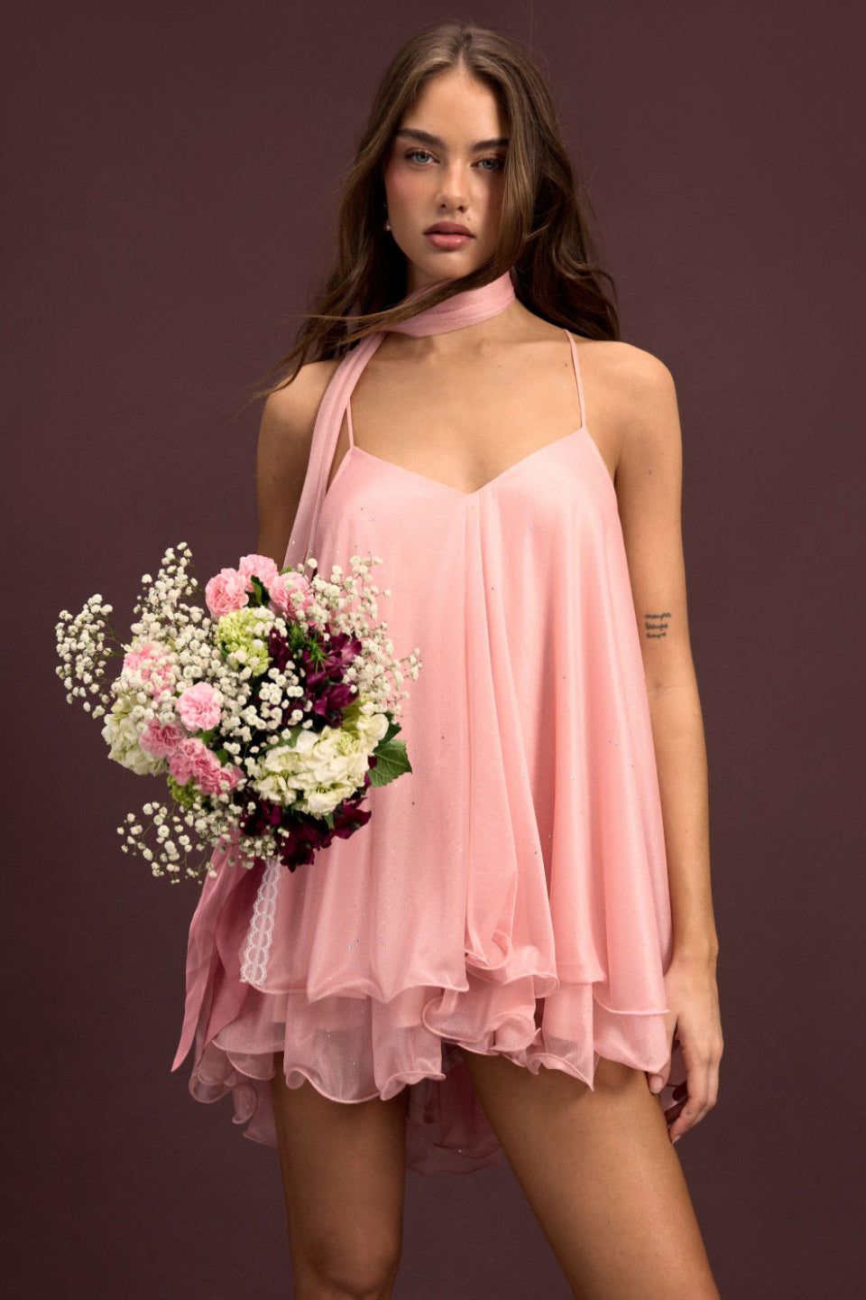 Blush Sparkle Mini Dress
