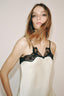Lace Trim Satin Cami Top