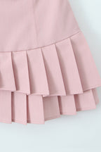 Blush Pleated Halter Mini Dress