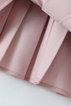 Blush Pleated Halter Mini Dress