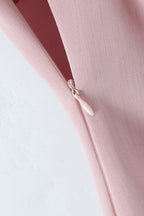 Blush Pleated Halter Mini Dress