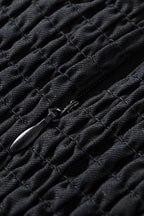 Noir Square Neck A-Line Mini Dress
