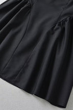 Noir Square Neck A-Line Mini Dress