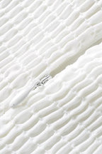 White Square Neck A-Line Mini Dress