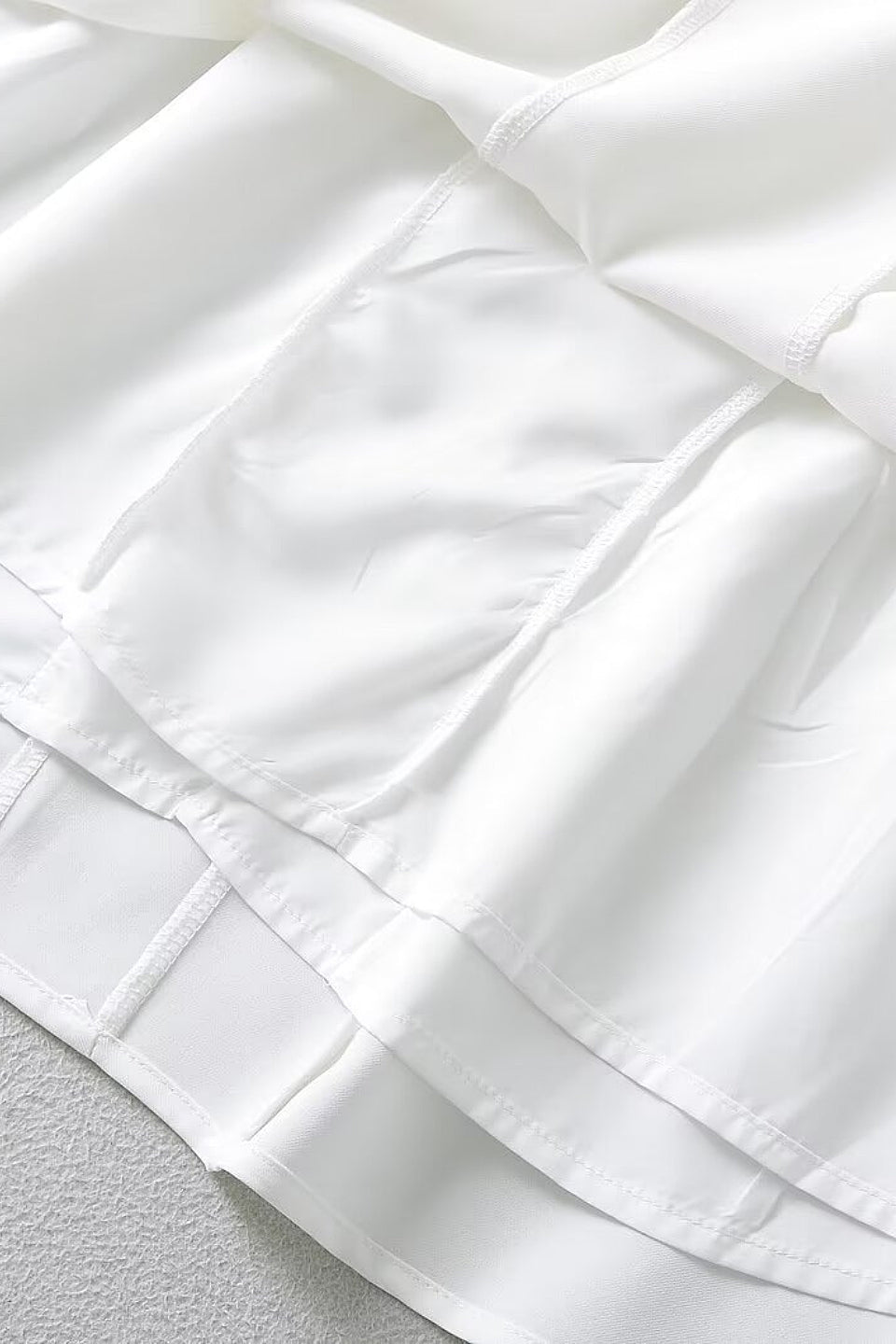 White Square Neck A-Line Mini Dress