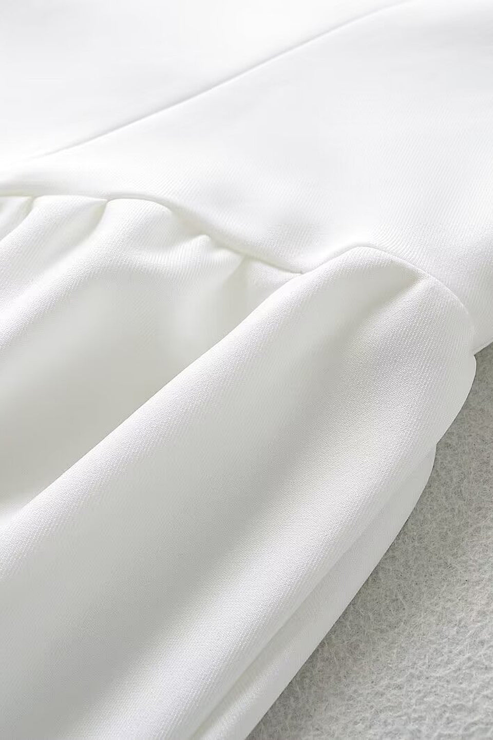 White Square Neck A-Line Mini Dress