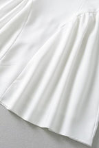 White Square Neck A-Line Mini Dress