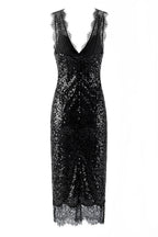 Black Sequin Maxi Dress