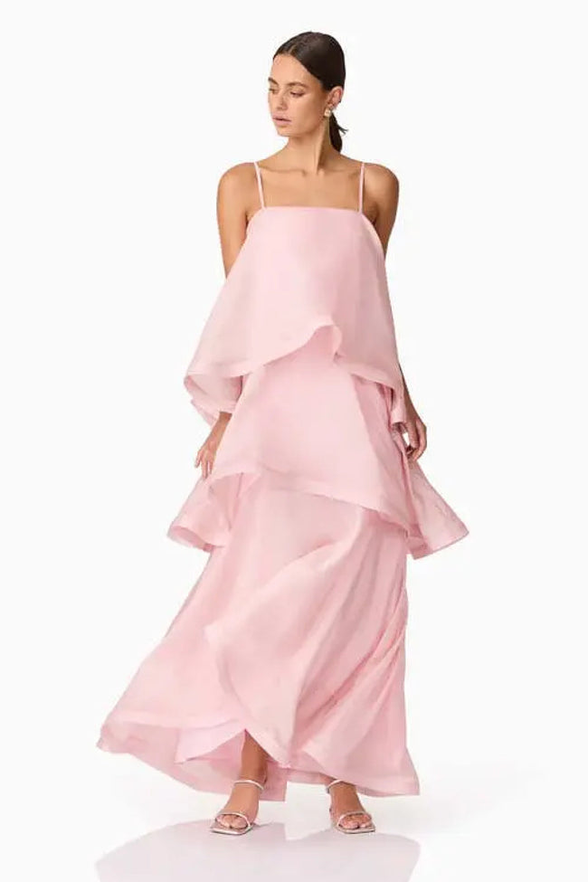 Blush Tiered Maxi Dress Hover Image