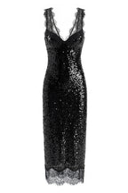 Black Sequin Maxi Dress