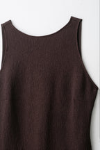 Brown Fringe Midi Dress
