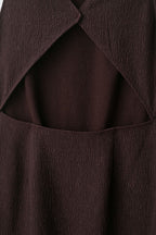 Brown Fringe Midi Dress