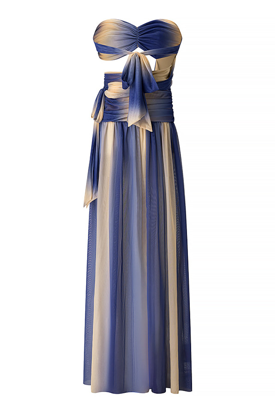 Ombre Strapless Maxi Dress