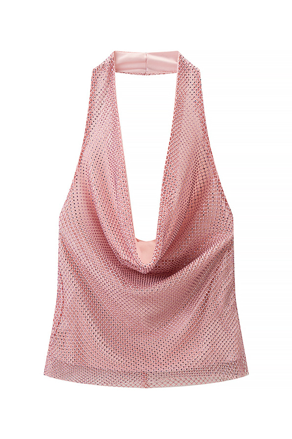 Pink Rhinestone Halter Top