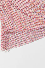 Pink Rhinestone Halter Top
