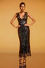 Black Sequin Maxi Dress