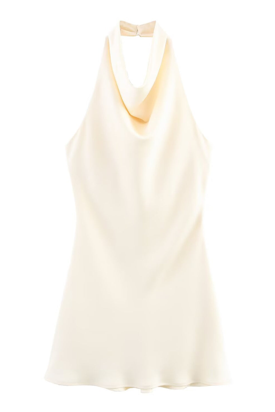 White Satin Slip Mini Dress
