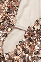 Beige Sequin Night Top
