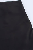 Noir Satin Slip Mini Dress