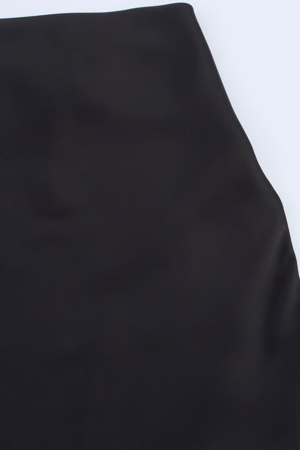 Noir Satin Slip Mini Dress