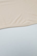 Beige Mesh Halter Mini Dress