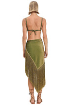 Green Ombre Fringe Top