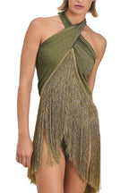 Green Ombre Fringe Top