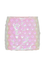 Iridescent Sequin Mini Skirt