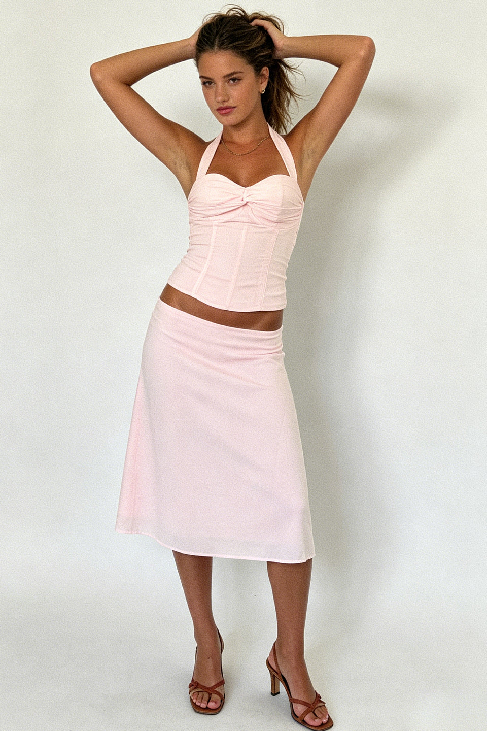 Blush Halter Corset Top