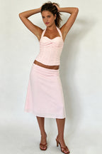 Blush Halter Corset Top