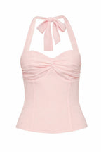 Blush Halter Corset Top
