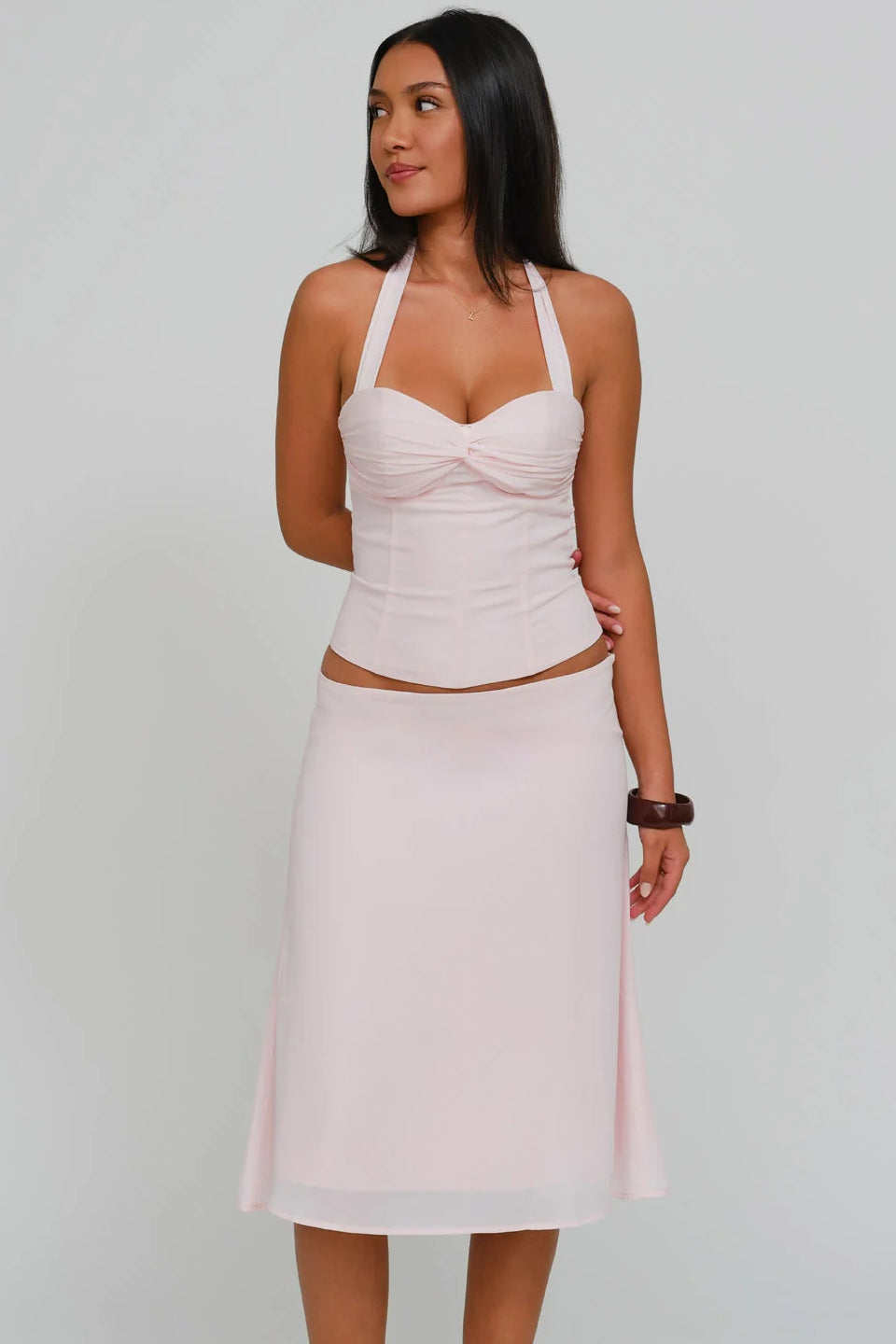 Blush Halter Corset Top