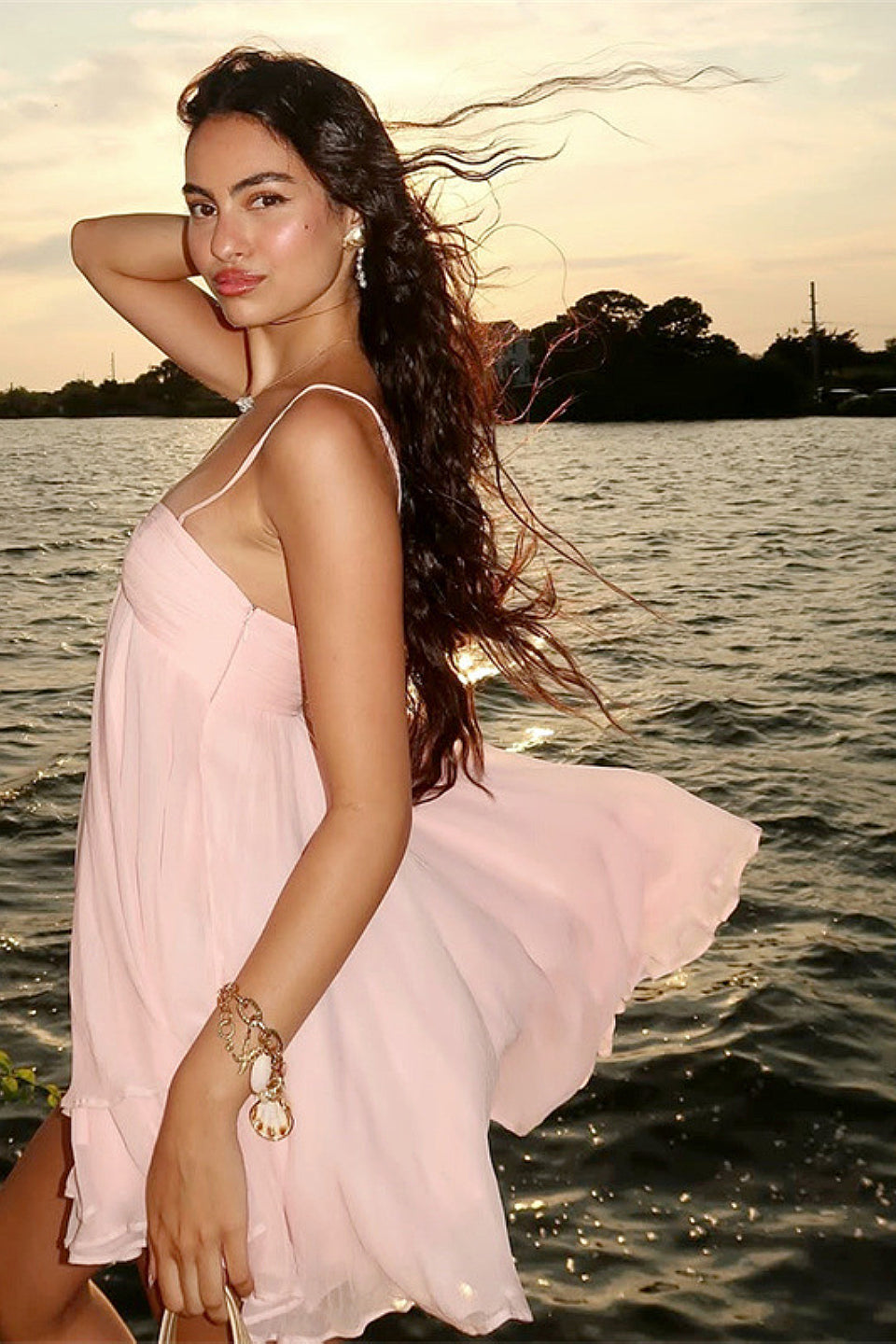 Blush Babydoll Mini Dress