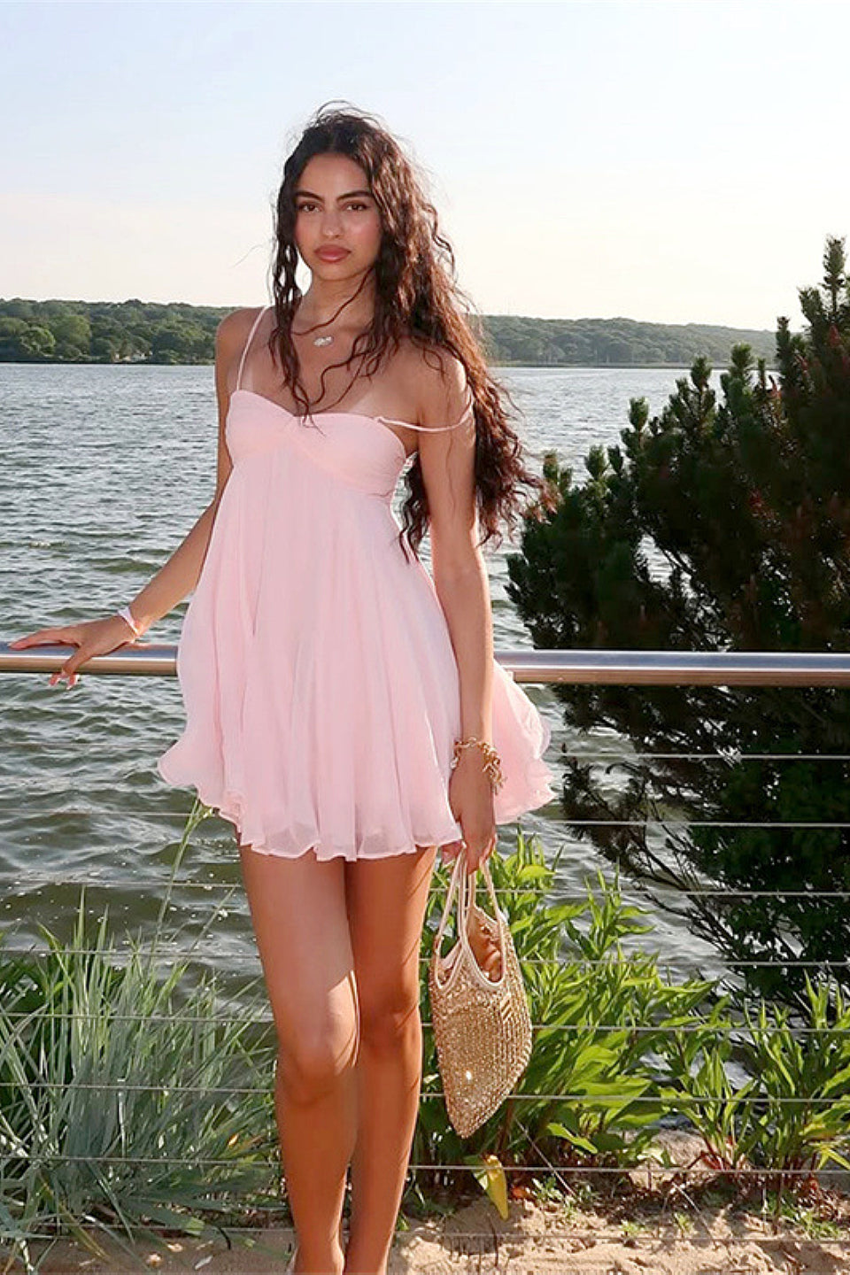 Blush Babydoll Mini Dress