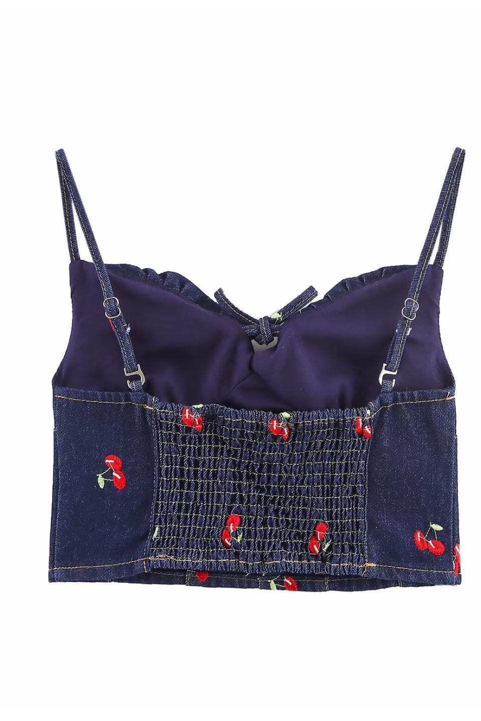 Cherry Denim Bustier