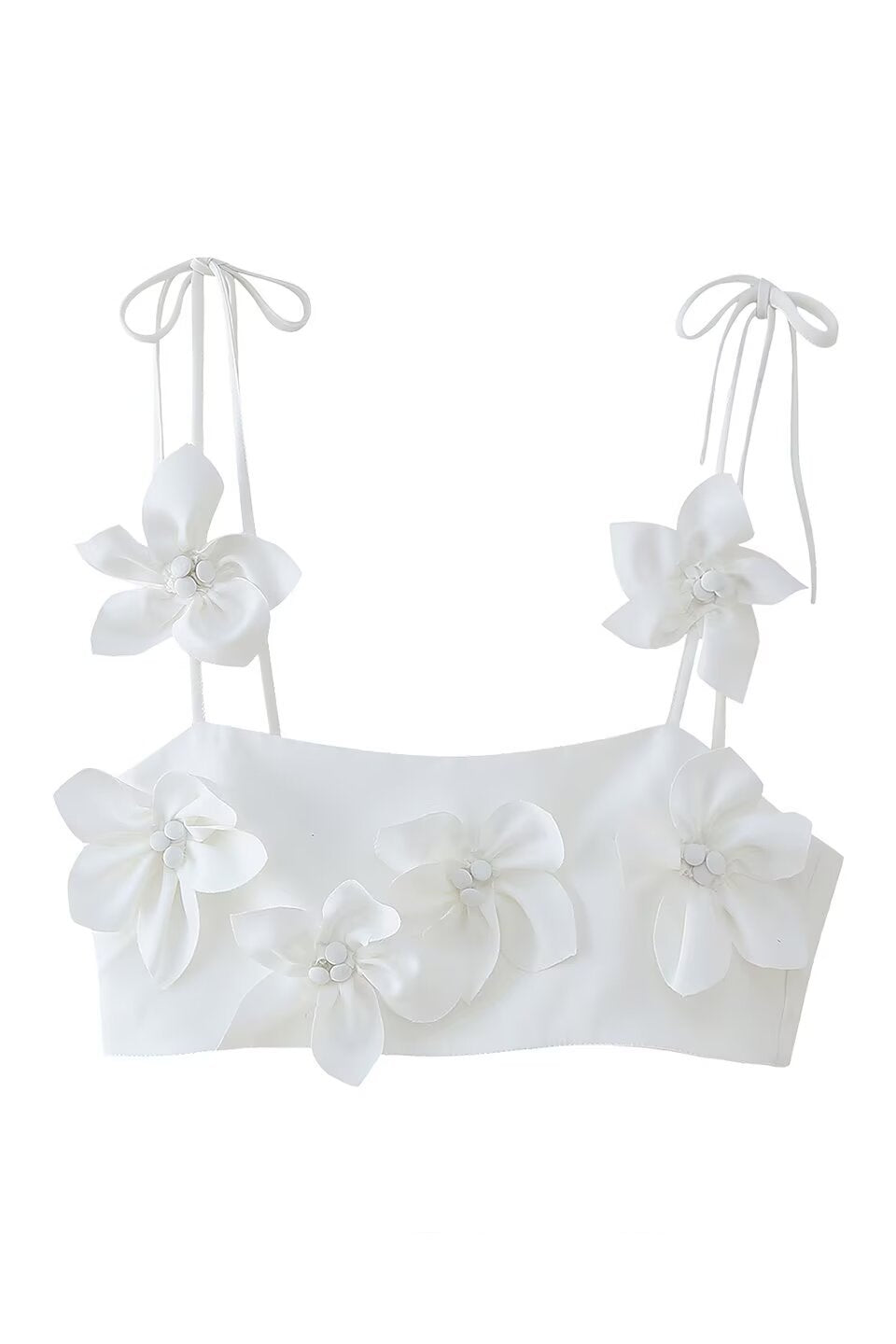 3D Floral Bustier Top