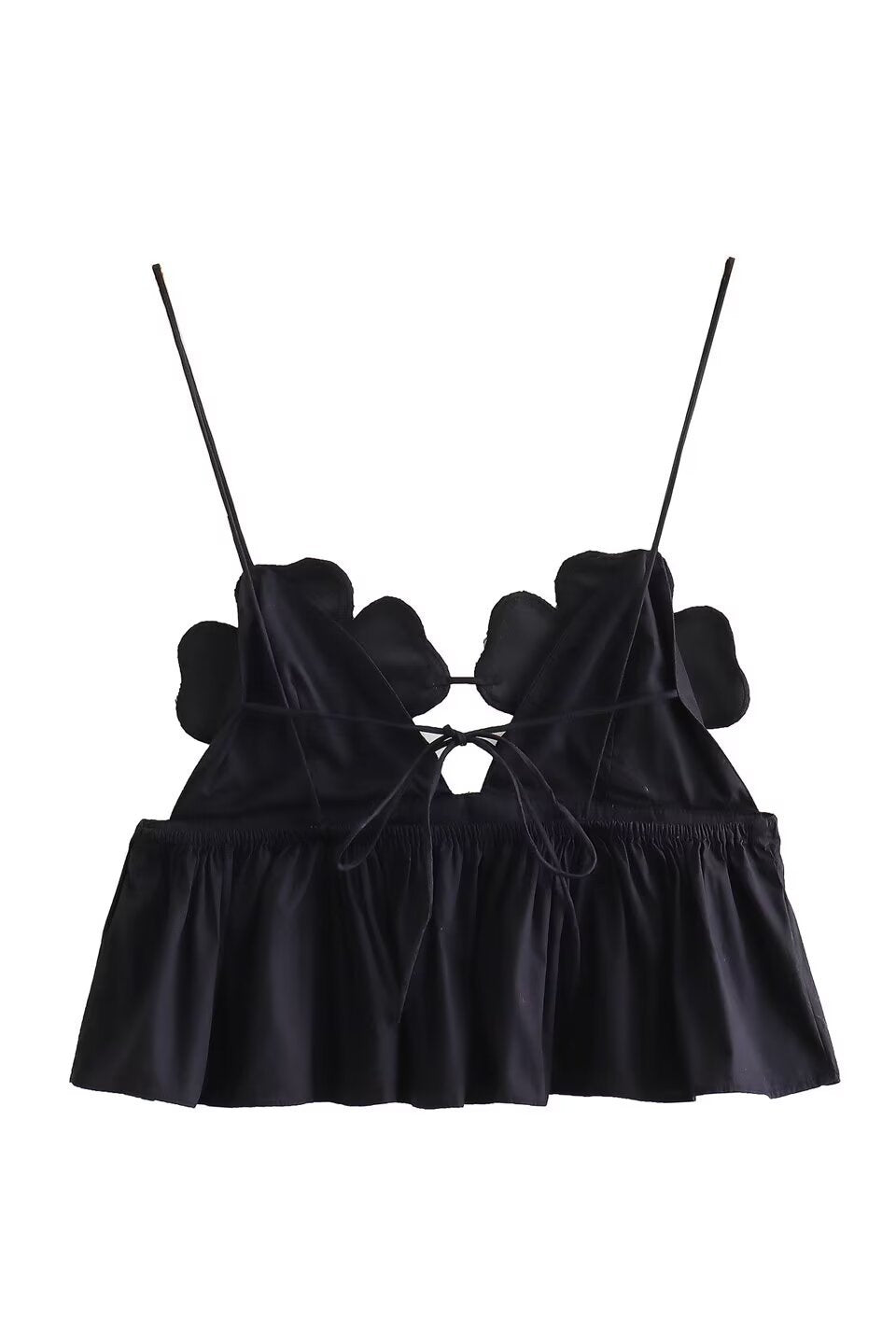 Noir Rhinestone Floral Cami Top