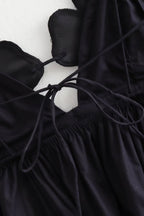 Noir Rhinestone Floral Cami Top