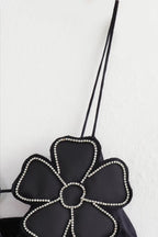 Noir Rhinestone Floral Cami Top