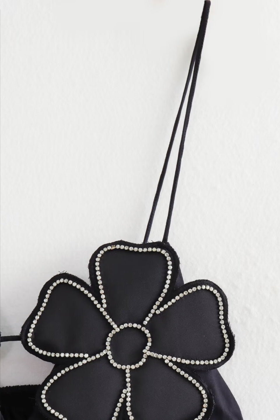 Noir Rhinestone Floral Cami Top